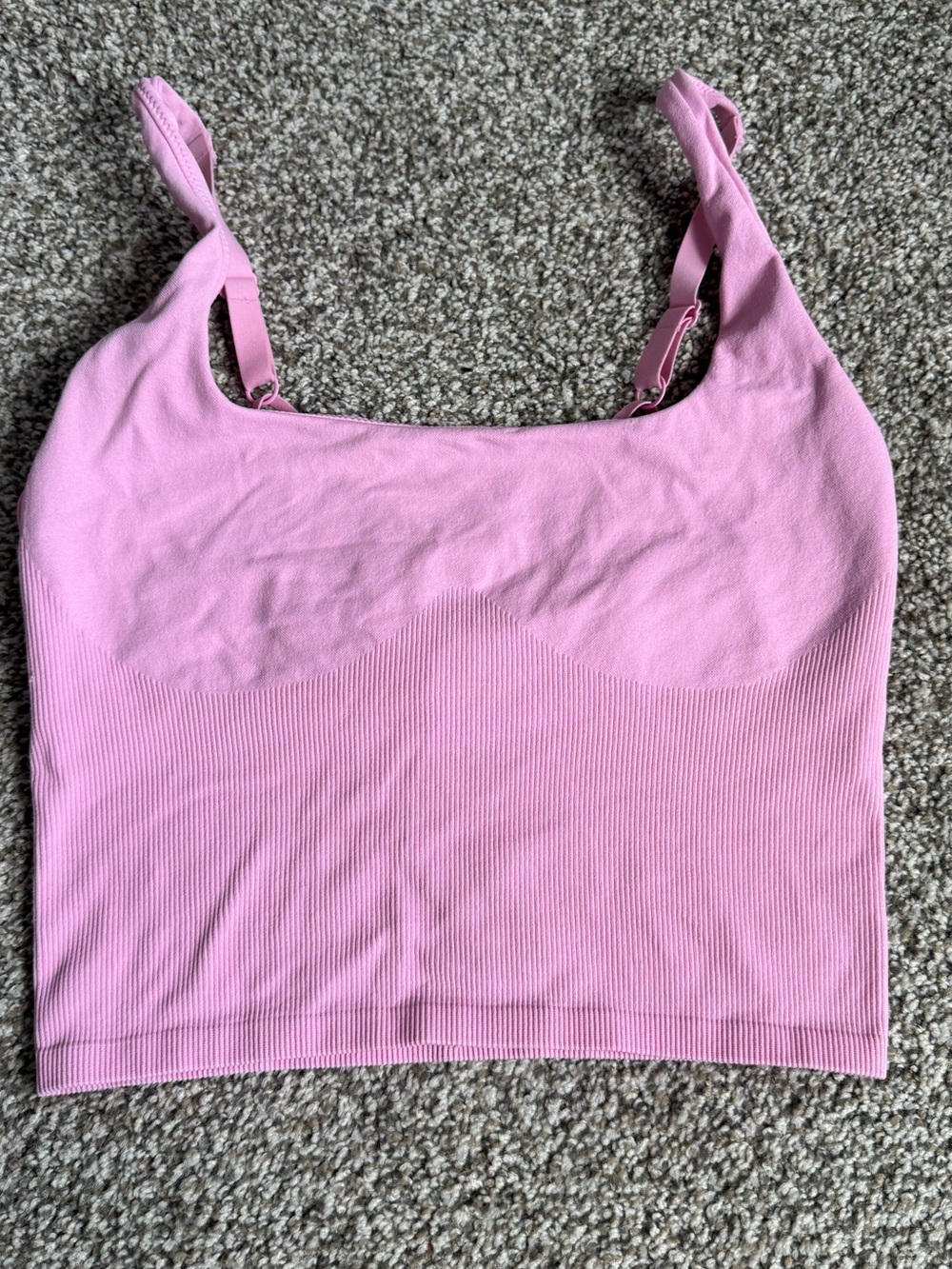 Victoria's Secret PINK Light Pink Ribbed Crop Tank